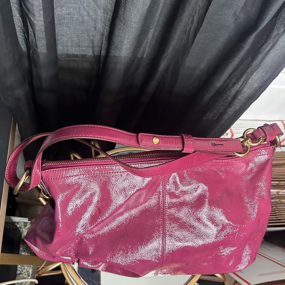Coach Patent Leather Shoulder Bag - Picture 6 of 9